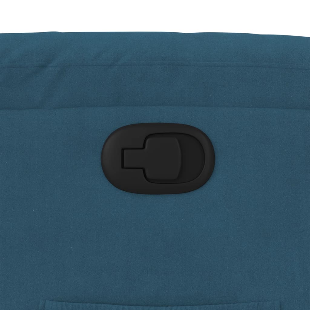 Fauteuil verstelbaar fluweel blauw