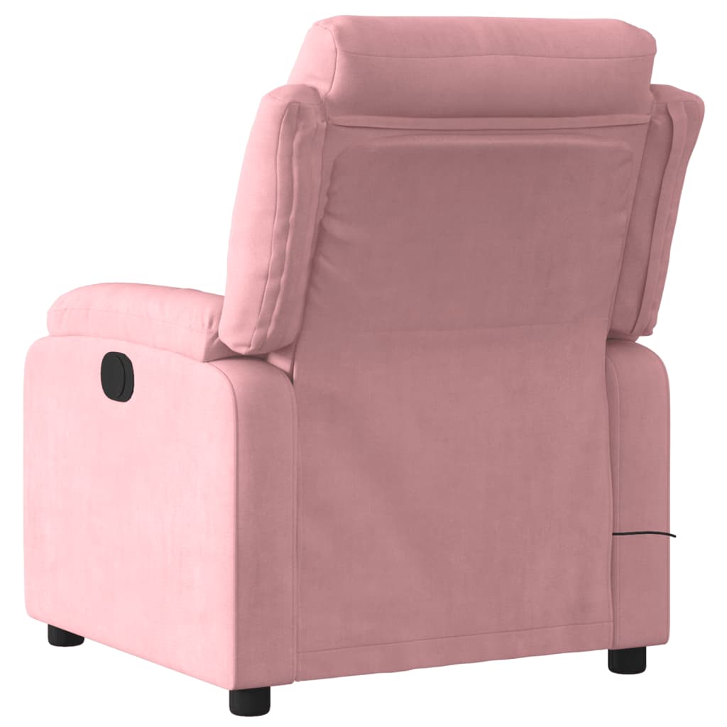 Massagestoel verstelbaar fluweel roze