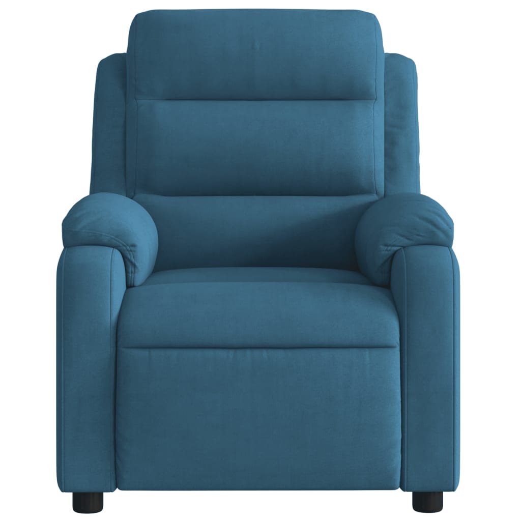 Massagestoel verstelbaar fluweel blauw