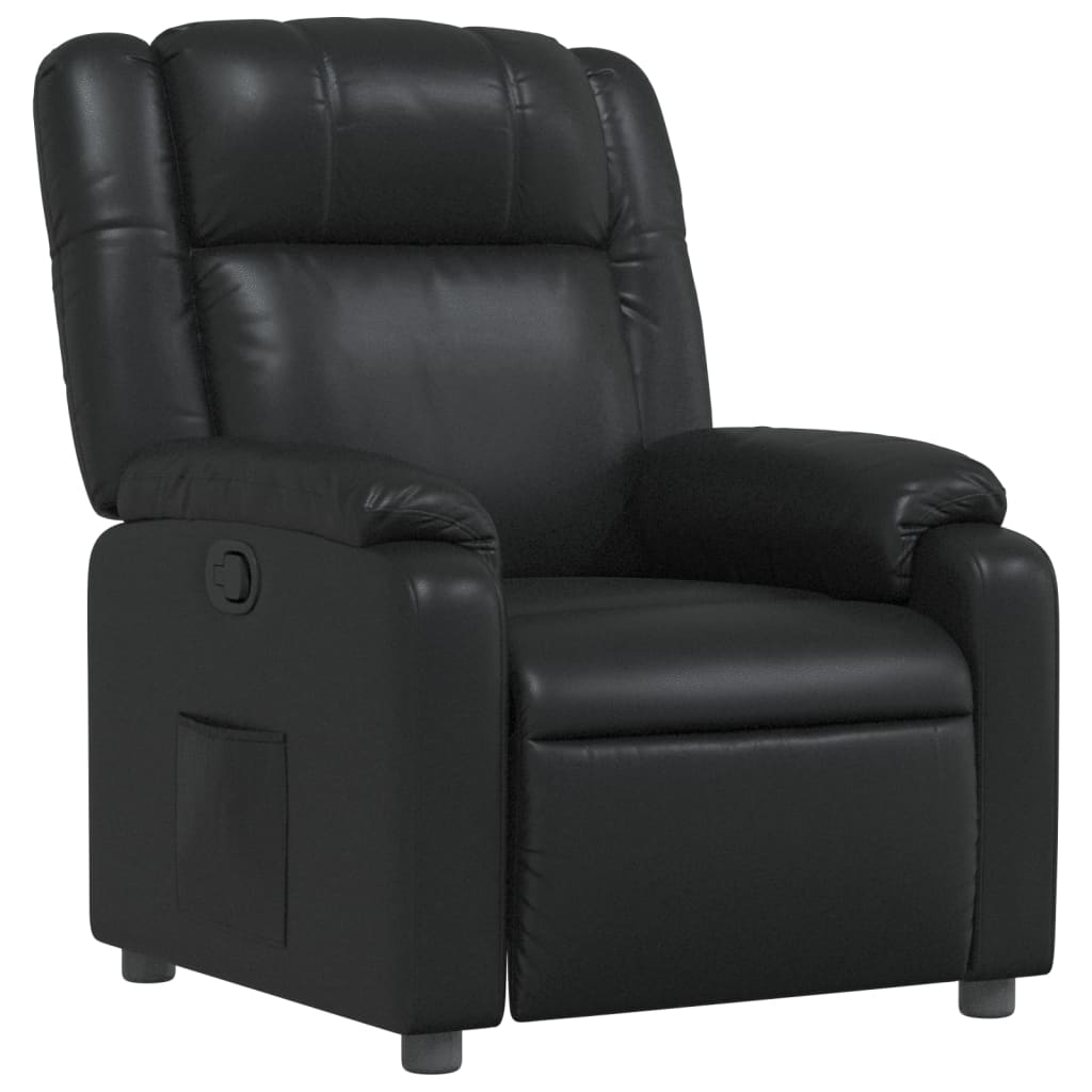 Fauteuil verstelbaar kunstleer zwart