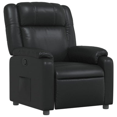 Fauteuil verstelbaar kunstleer zwart