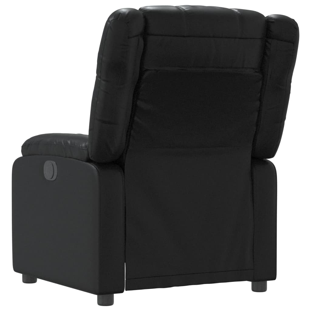 Fauteuil verstelbaar kunstleer zwart