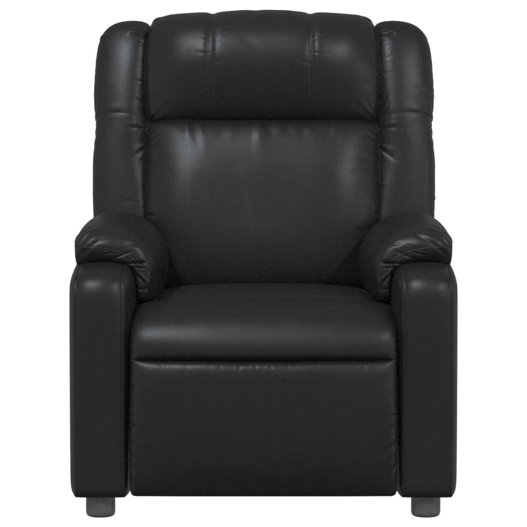 Fauteuil verstelbaar kunstleer zwart