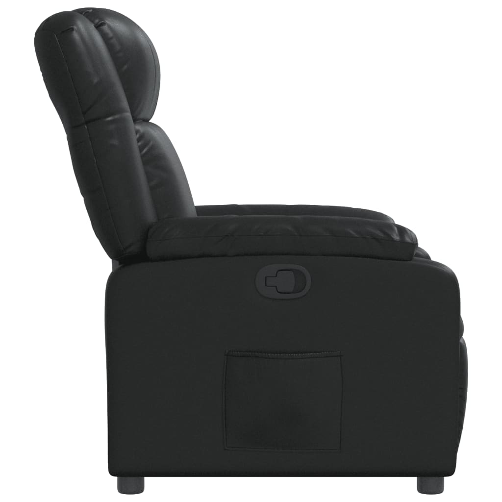 Fauteuil verstelbaar kunstleer zwart