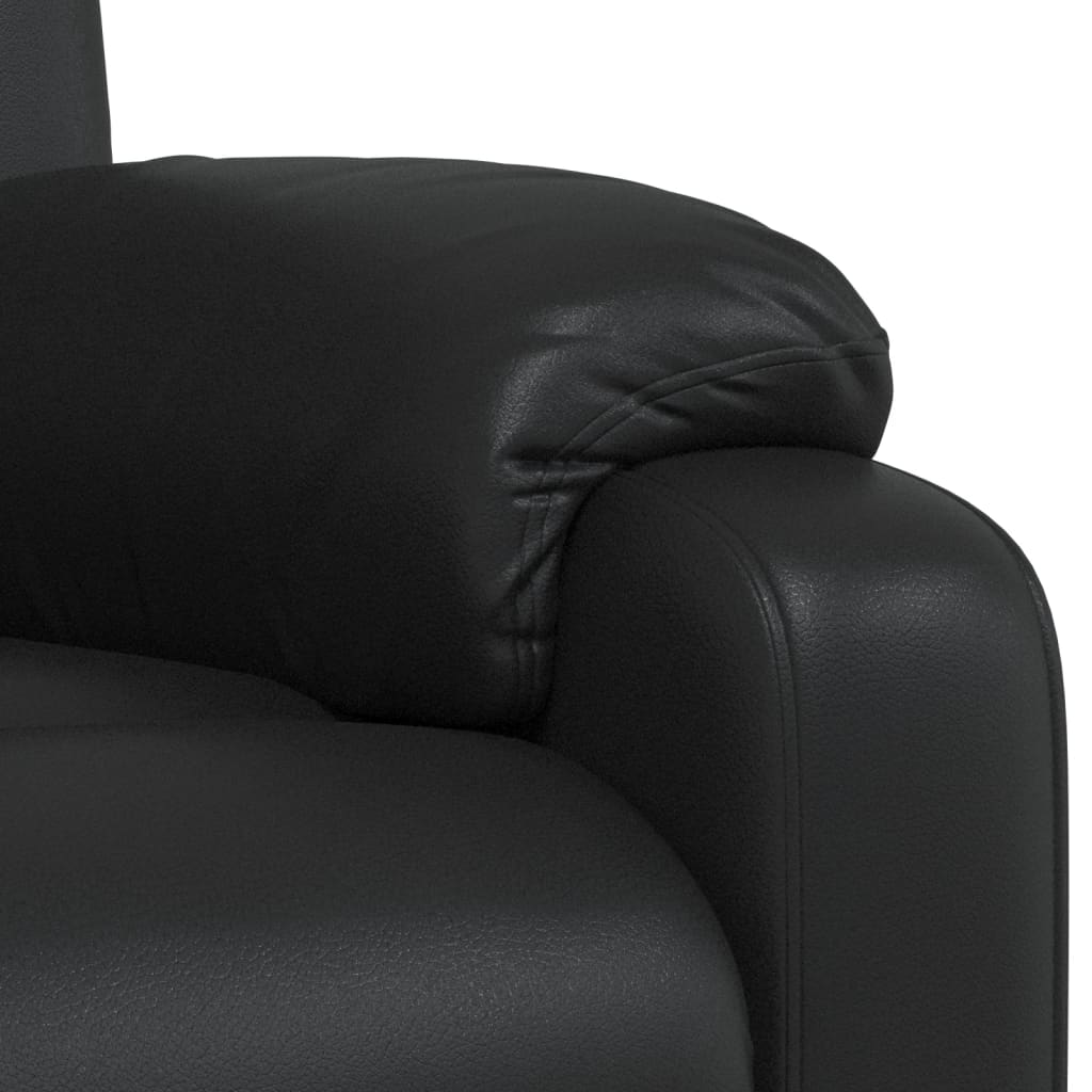 Fauteuil verstelbaar kunstleer zwart