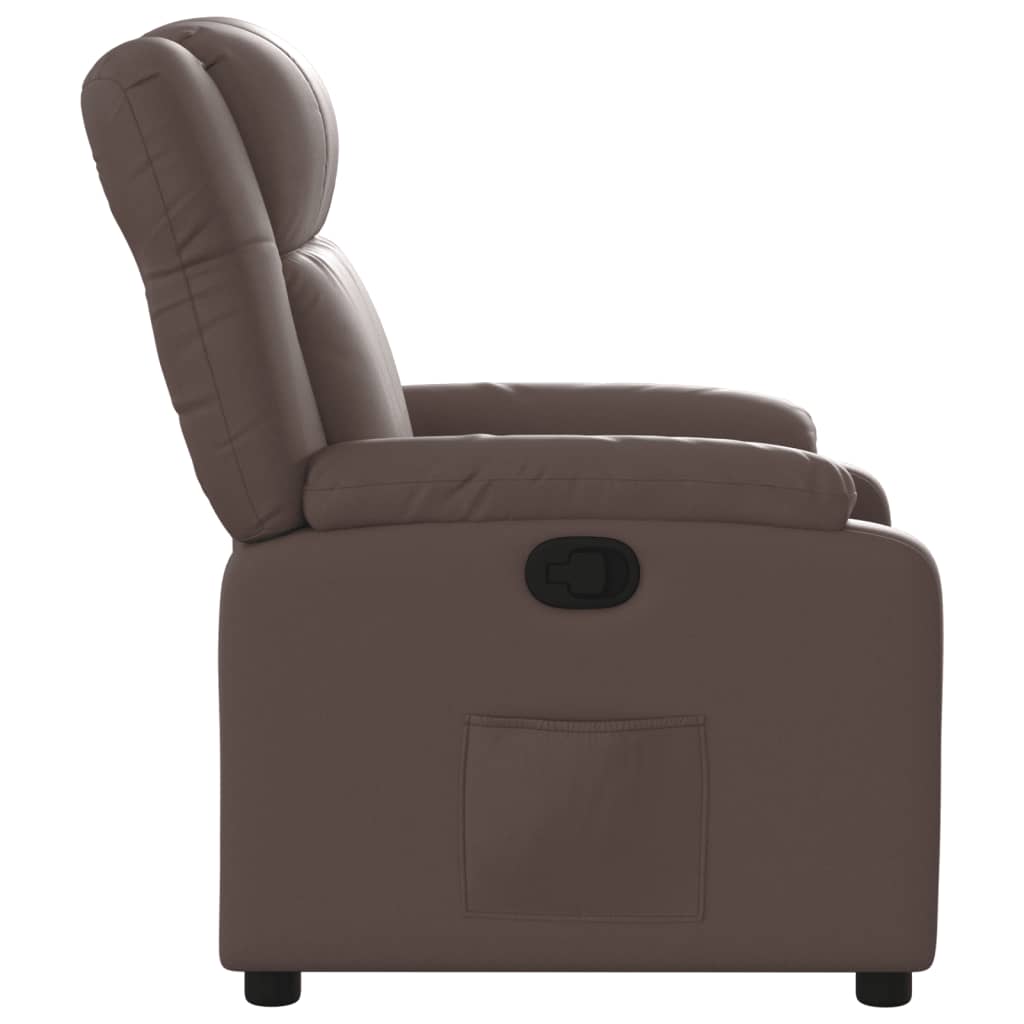 Fauteuil verstelbaar kunstleer bruin