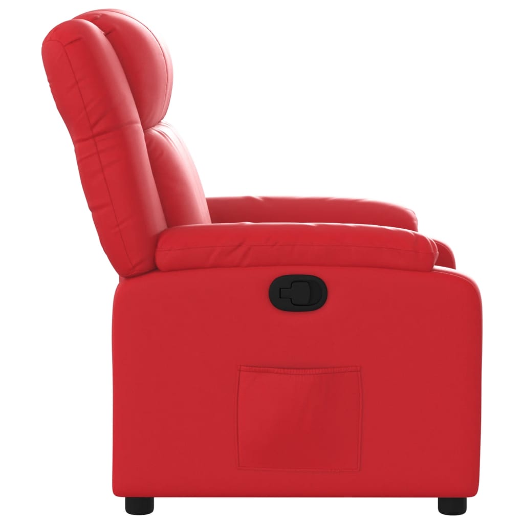 Fauteuil verstelbaar kunstleer rood