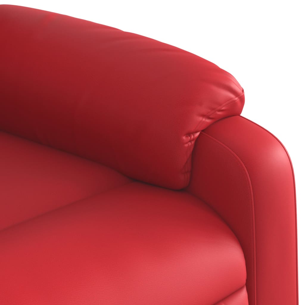 Fauteuil verstelbaar kunstleer rood