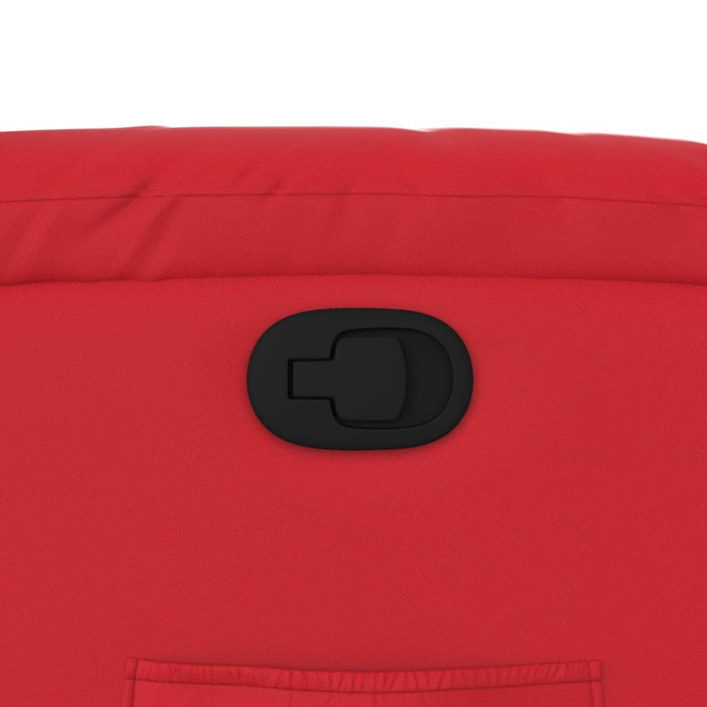 Fauteuil verstelbaar kunstleer rood