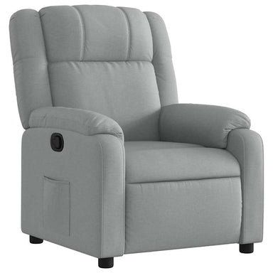 Fauteuil verstelbaar stof lichtgrijs