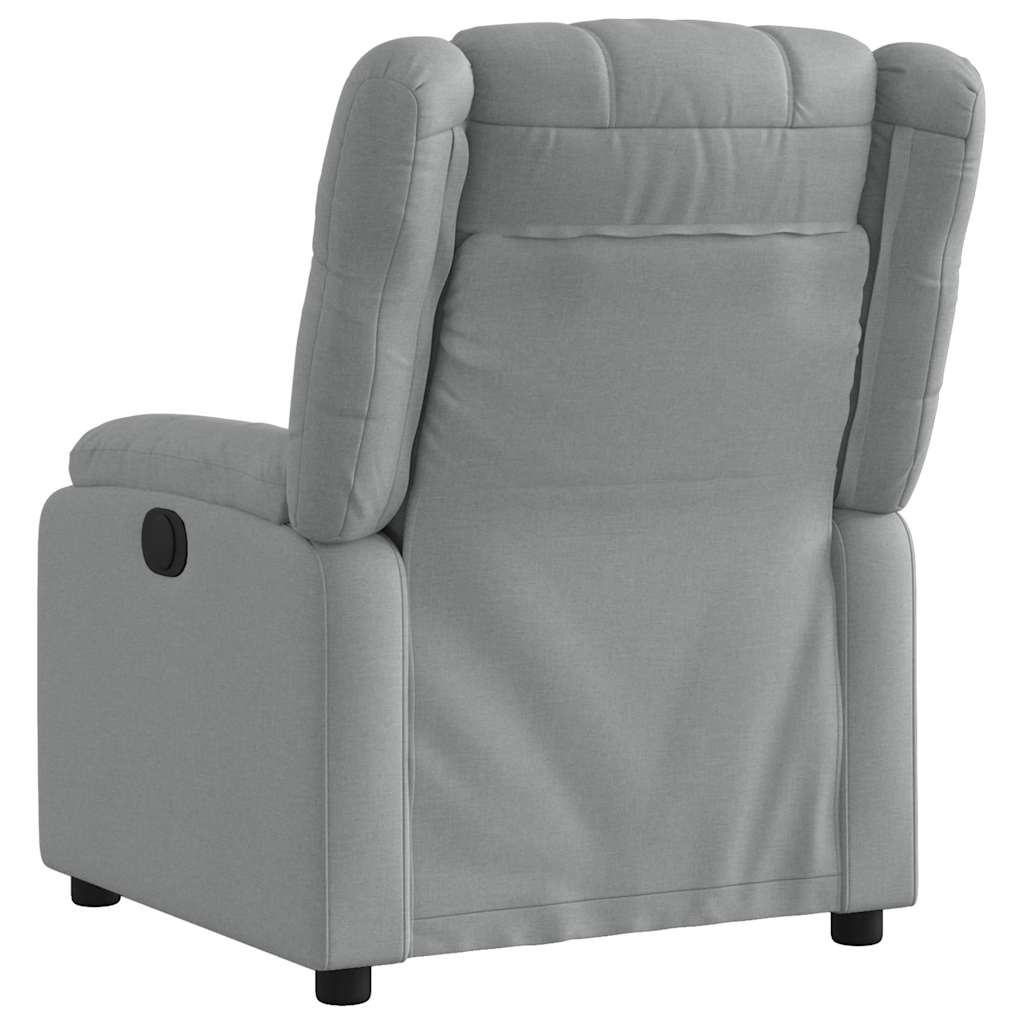 Fauteuil verstelbaar stof lichtgrijs