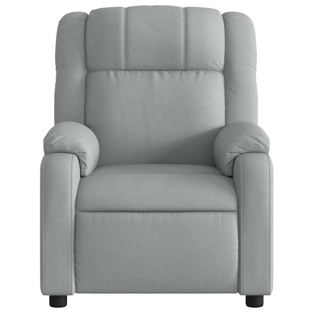 Fauteuil verstelbaar stof lichtgrijs