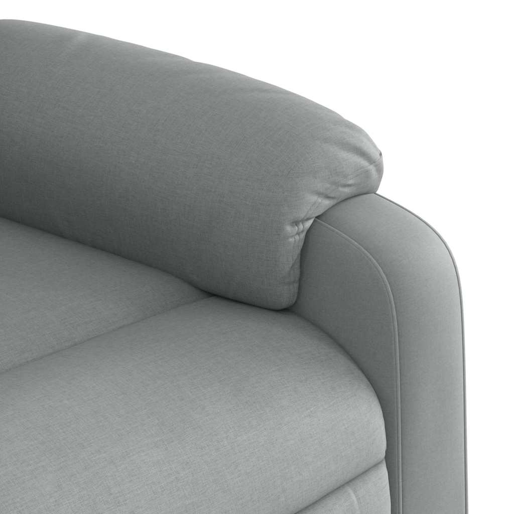 Fauteuil verstelbaar stof lichtgrijs
