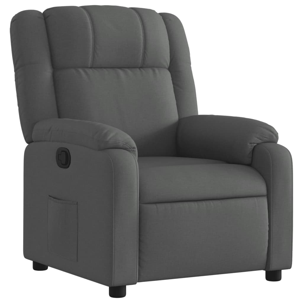 Fauteuil verstelbaar stof donkergrijs