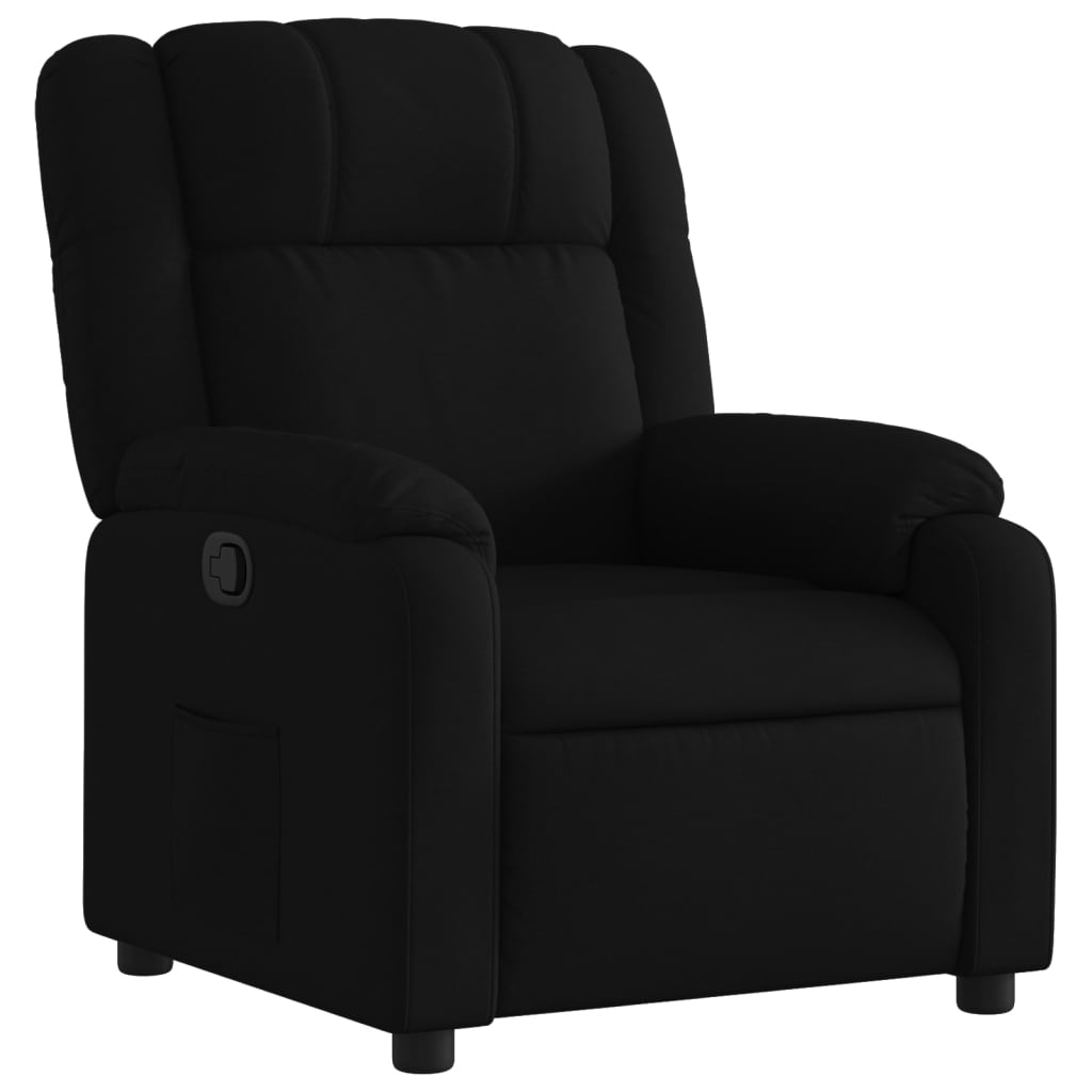 Fauteuil verstelbaar stof zwart