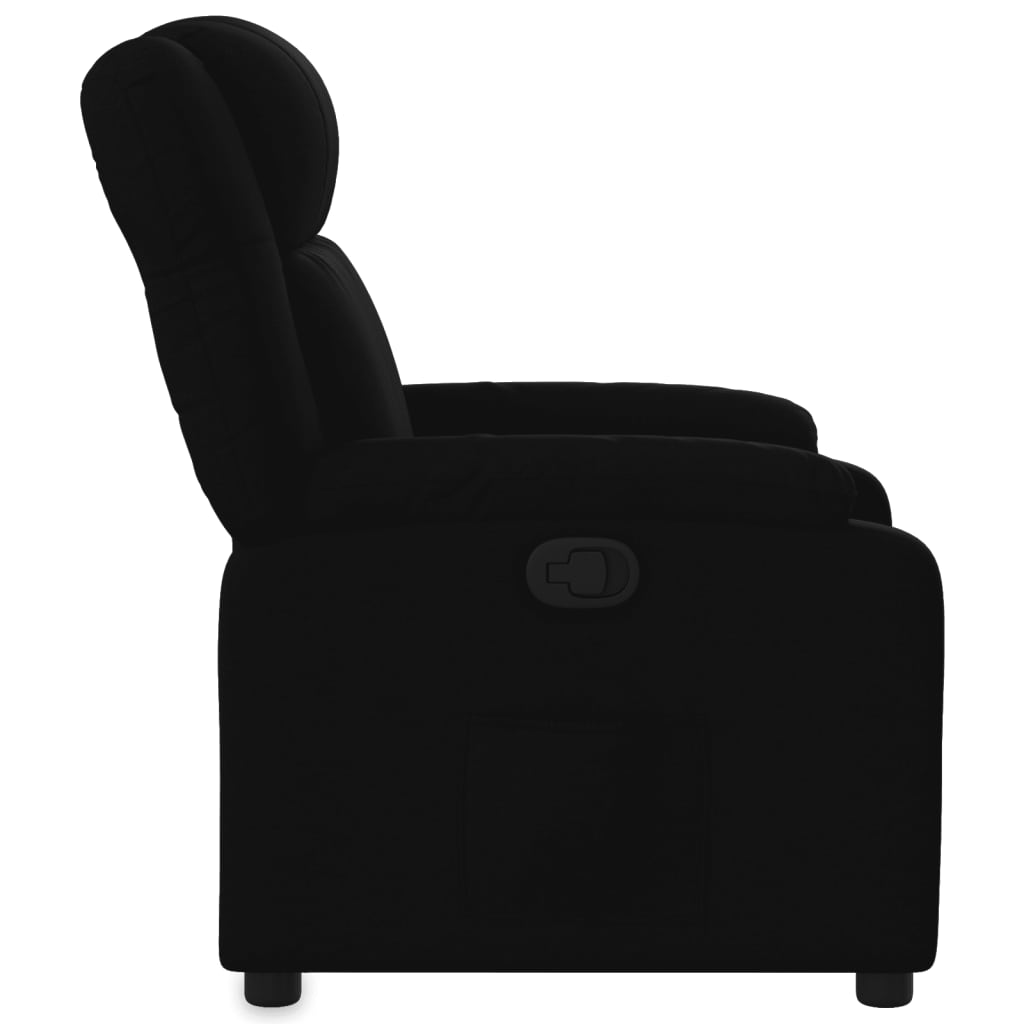 Fauteuil verstelbaar stof zwart
