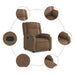 Fauteuil verstelbaar stof bruin