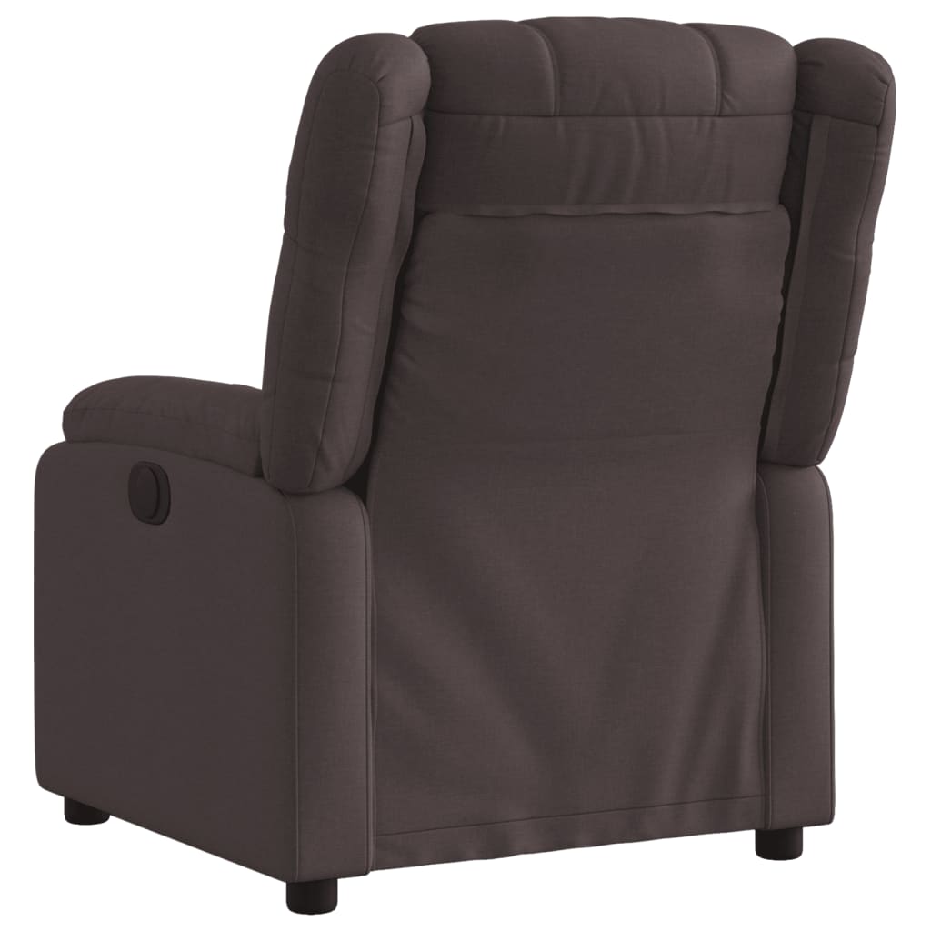 Fauteuil verstelbaar stof donkerbruin