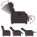 Fauteuil verstelbaar stof donkerbruin