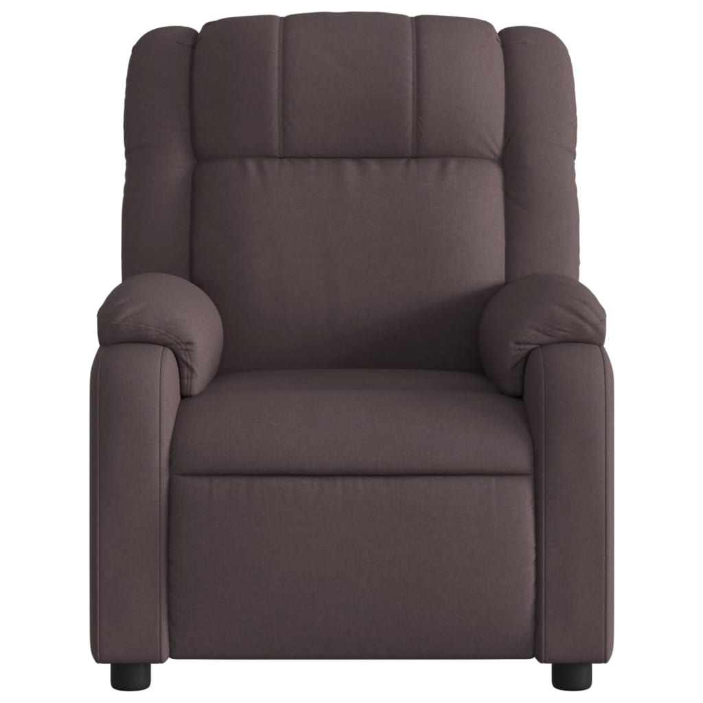 Fauteuil verstelbaar stof donkerbruin
