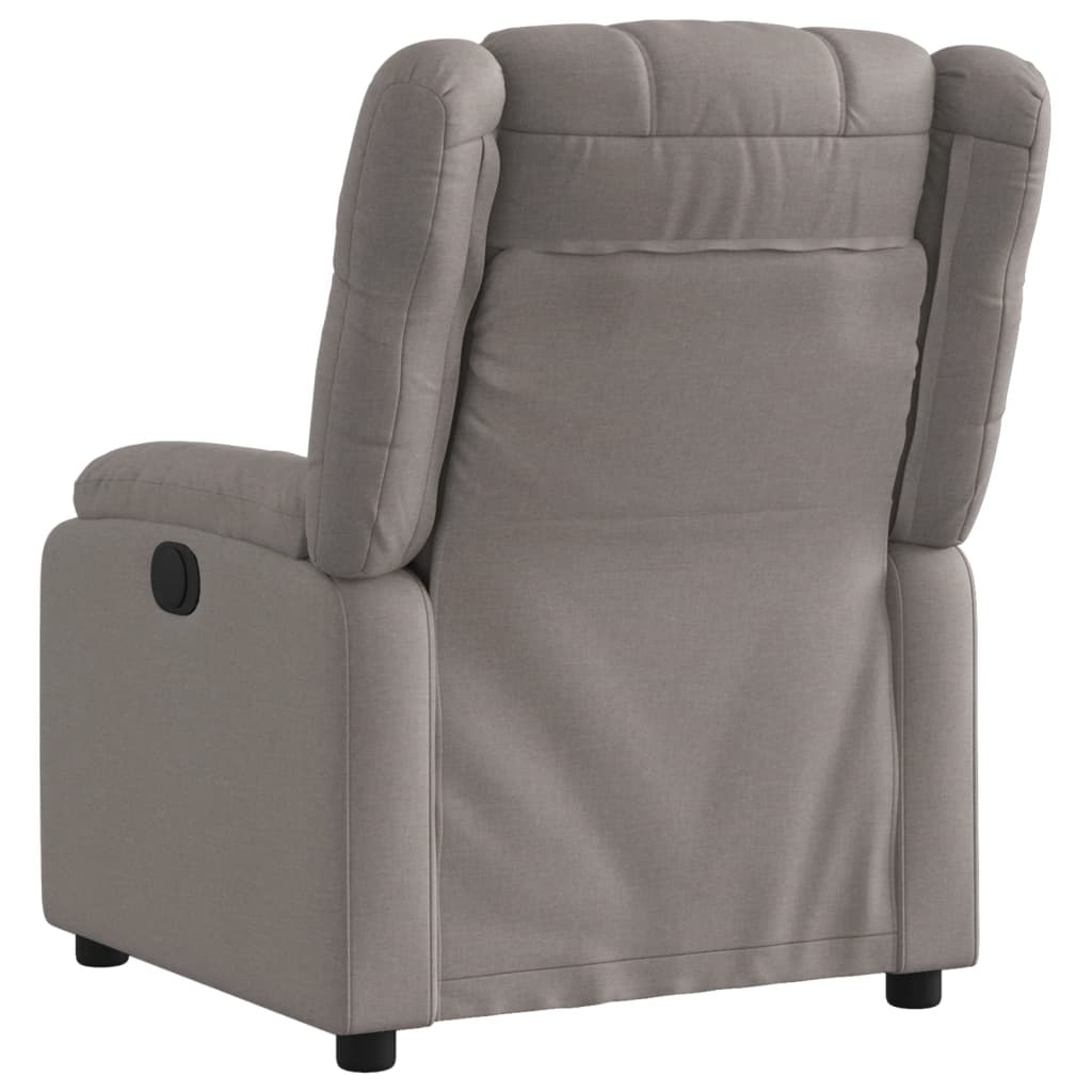 Fauteuil verstelbaar stof taupe