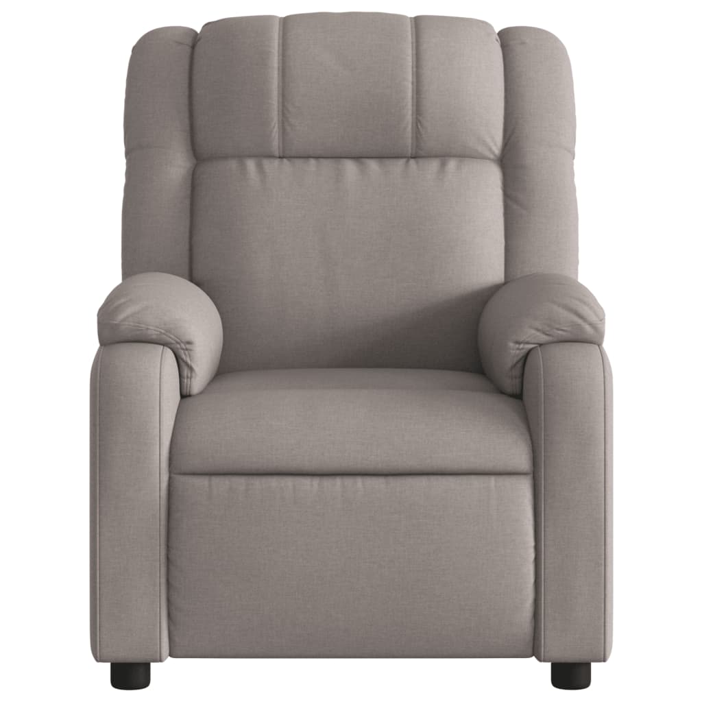 Fauteuil verstelbaar stof taupe