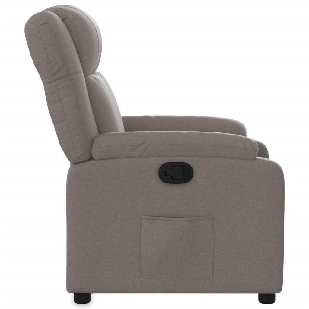 Fauteuil verstelbaar stof taupe