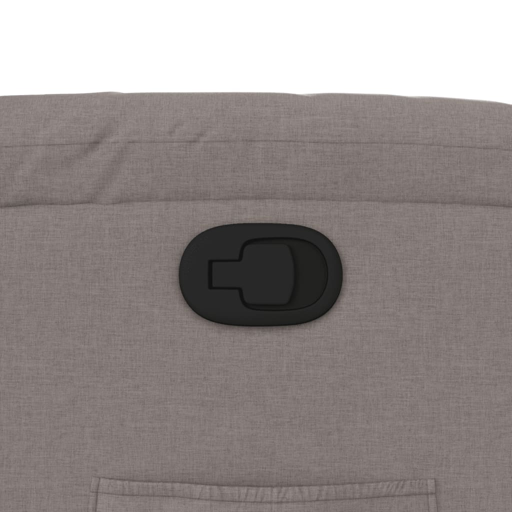 Fauteuil verstelbaar stof taupe