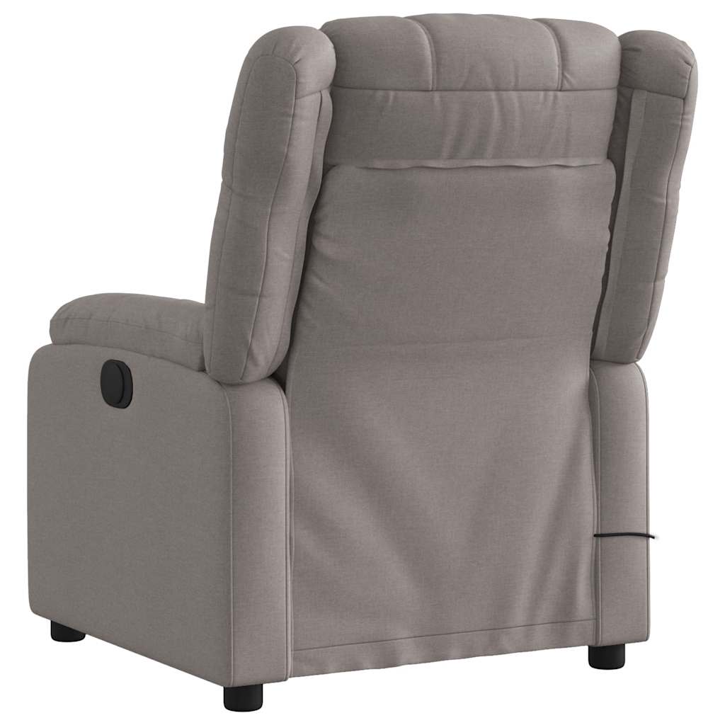 Massagestoel verstelbaar stof taupe