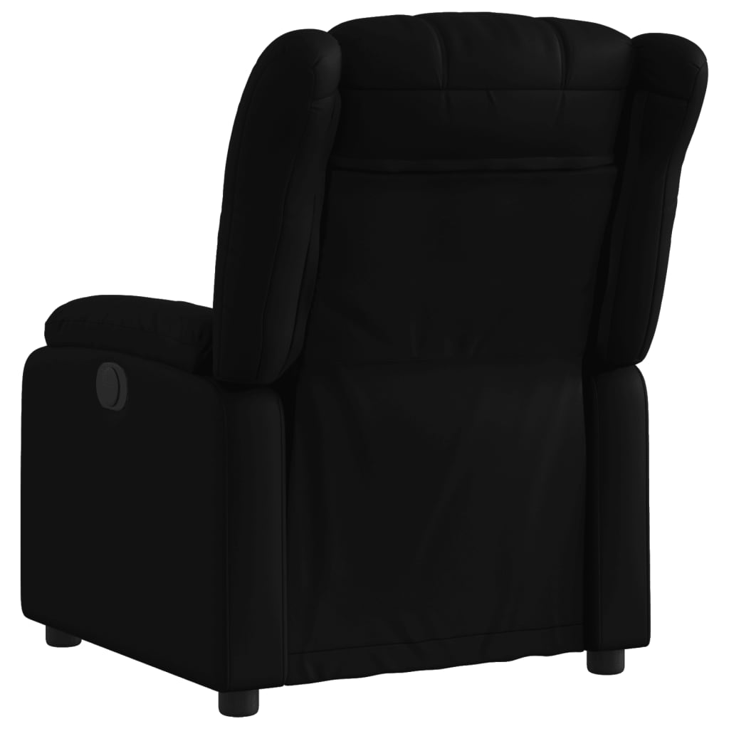 Fauteuil verstelbaar kunstleer zwart