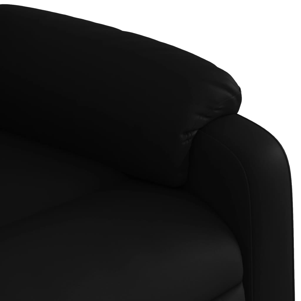 Fauteuil verstelbaar kunstleer zwart
