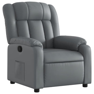 Fauteuil verstelbaar kunstleer grijs