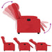 Fauteuil verstelbaar kunstleer rood