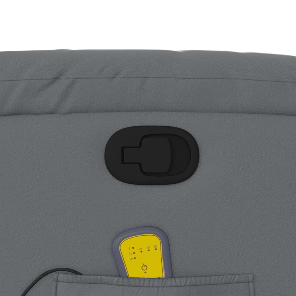 Massagestoel verstelbaar kunstleer grijs