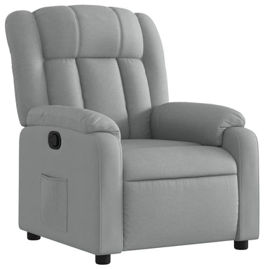Fauteuil verstelbaar stof lichtgrijs
