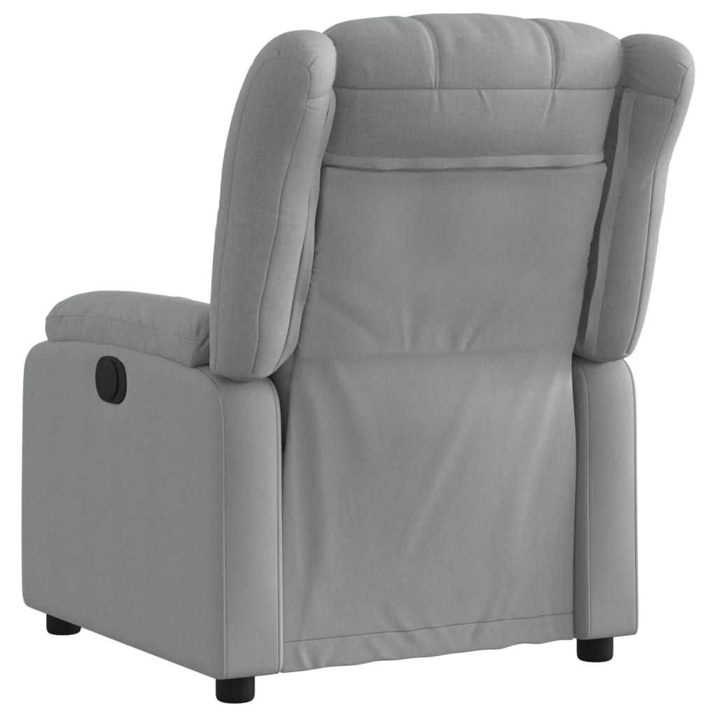 Fauteuil verstelbaar stof lichtgrijs