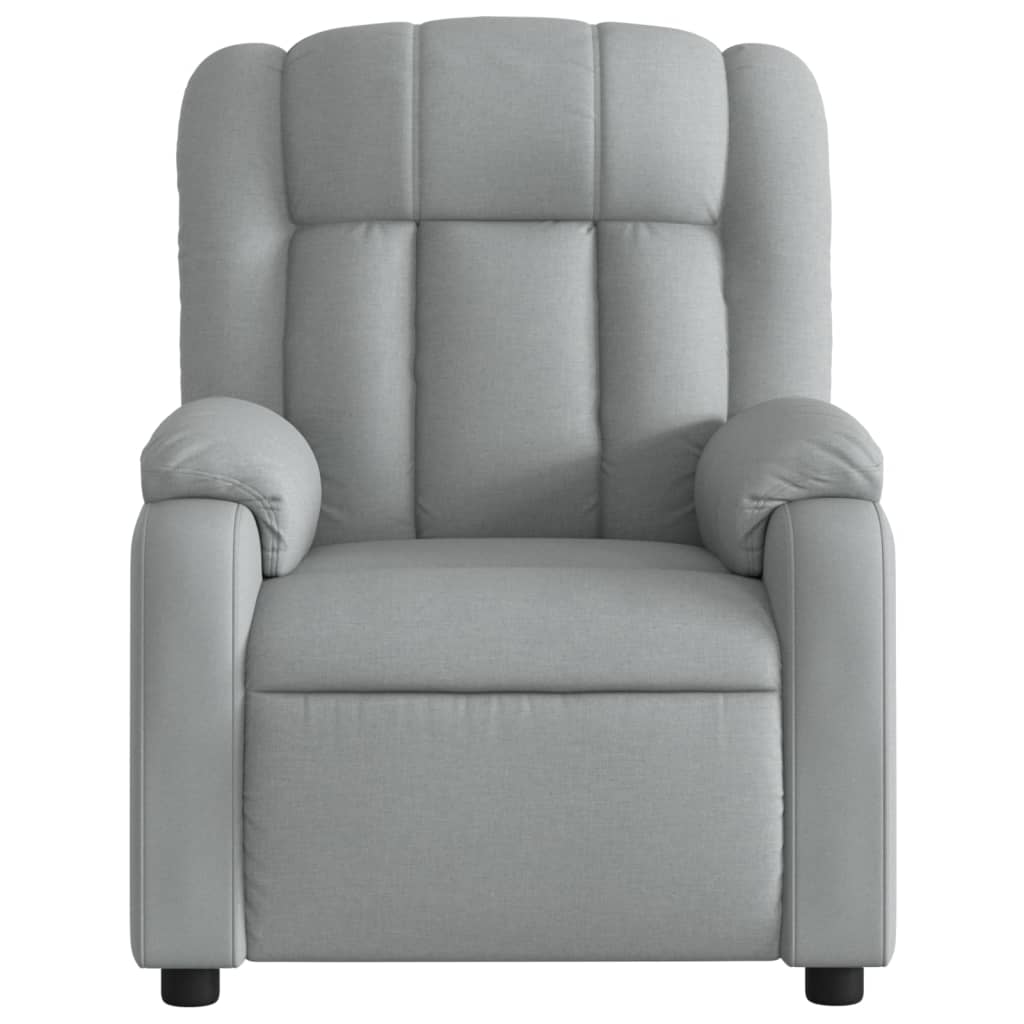 Fauteuil verstelbaar stof lichtgrijs