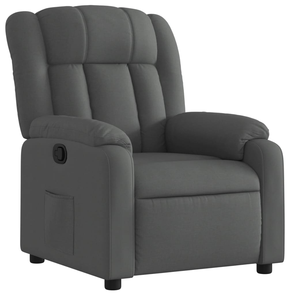 Fauteuil verstelbaar stof donkergrijs