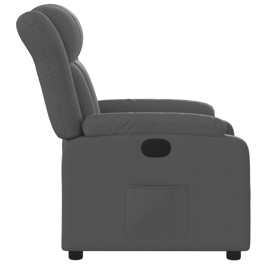 Fauteuil verstelbaar stof donkergrijs