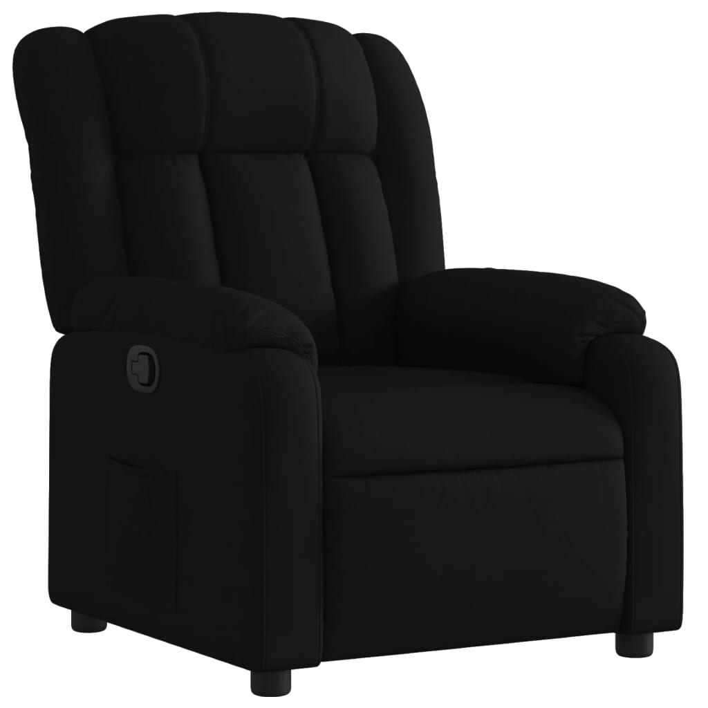 Fauteuil verstelbaar stof zwart