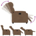 Fauteuil verstelbaar stof bruin