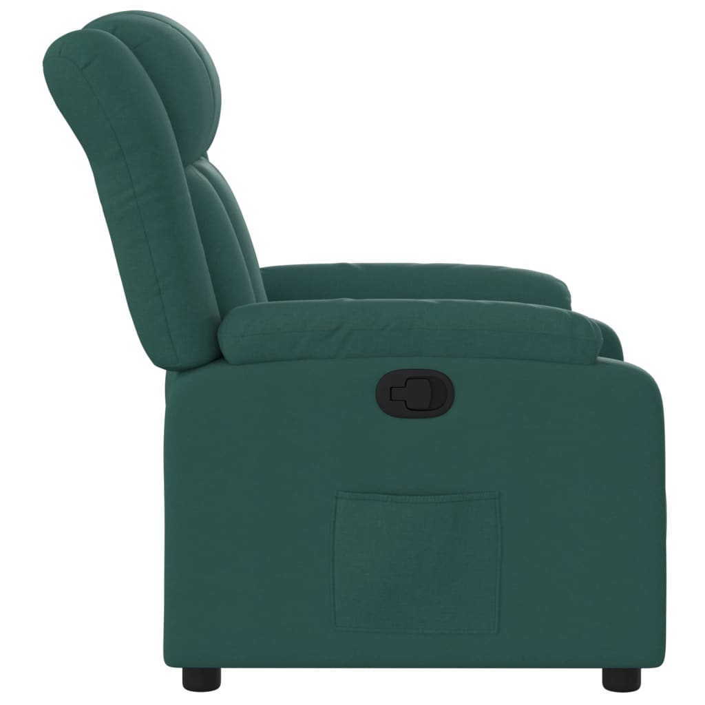Fauteuil verstelbaar stof donkergroen