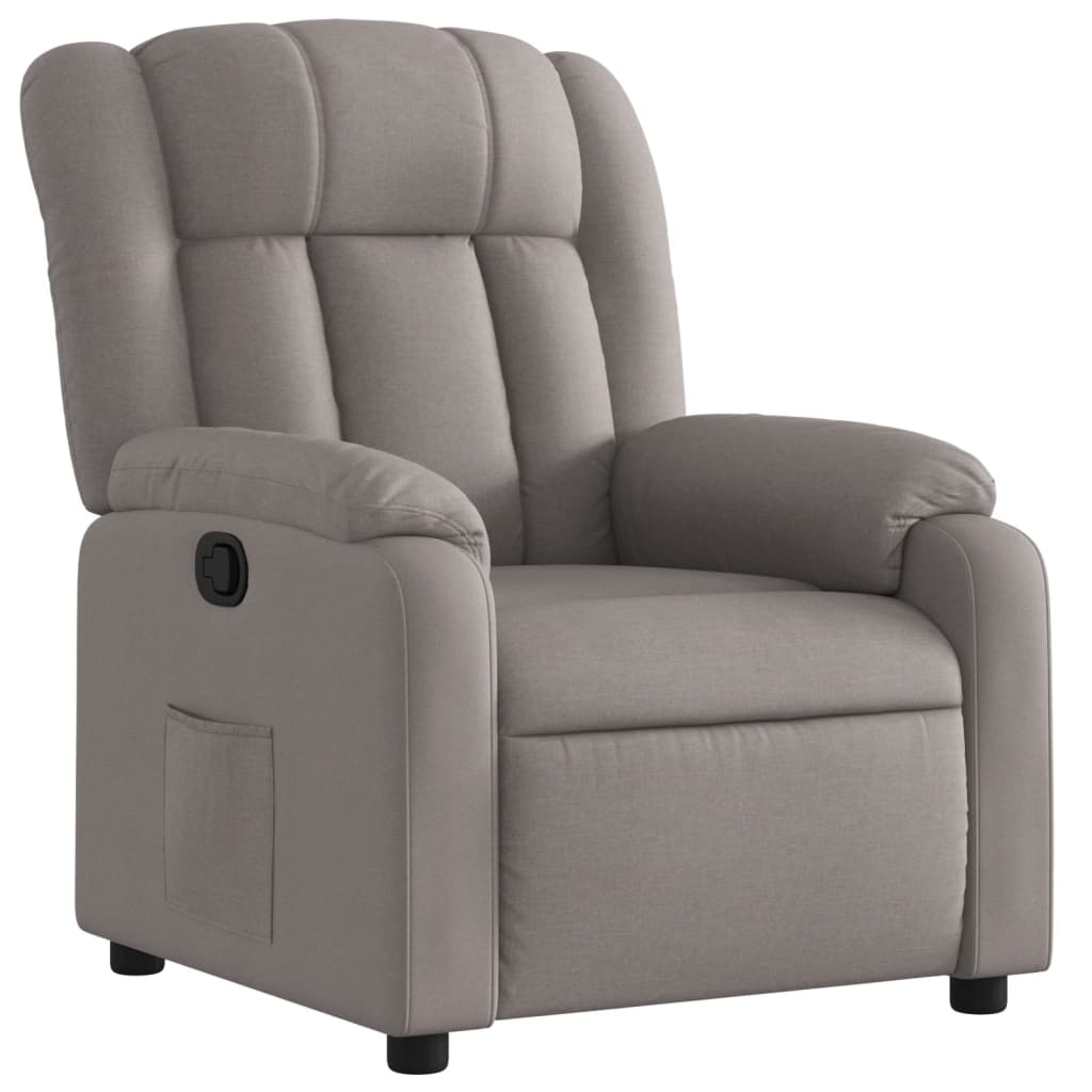 Fauteuil verstelbaar stof taupe