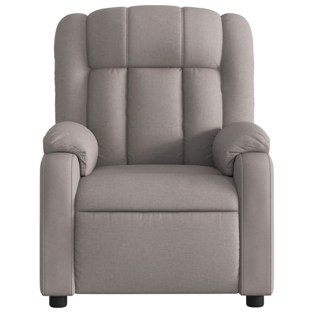 Fauteuil verstelbaar stof taupe