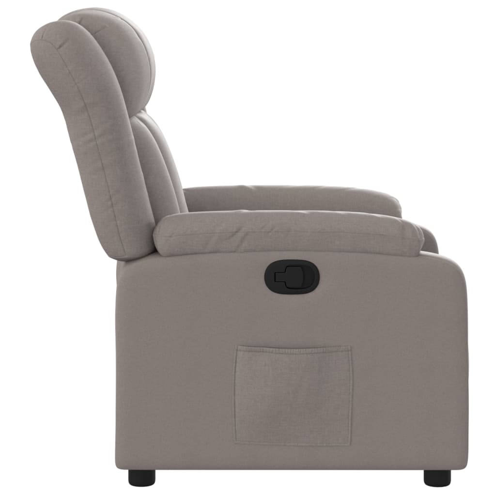 Fauteuil verstelbaar stof taupe