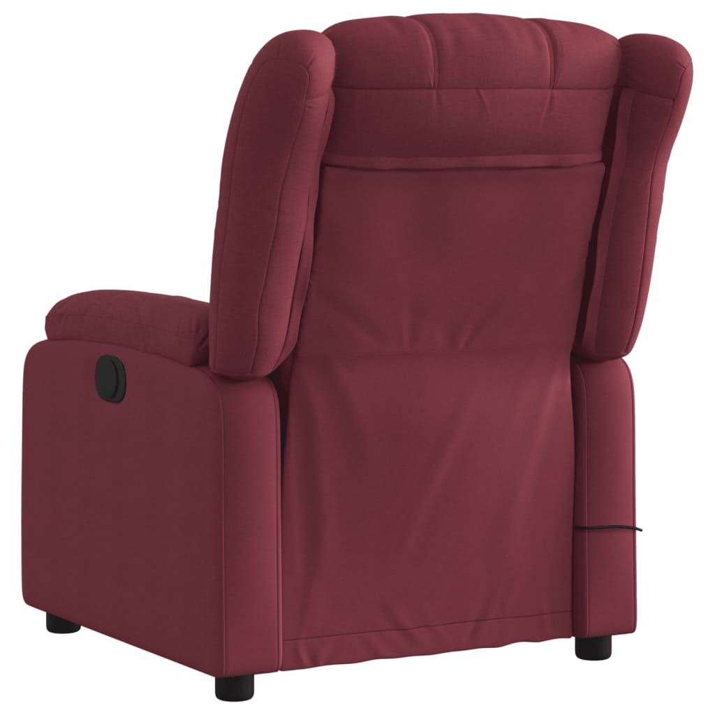 Massagestoel verstelbaar stof wijnrood
