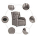 Massagestoel verstelbaar stof taupe