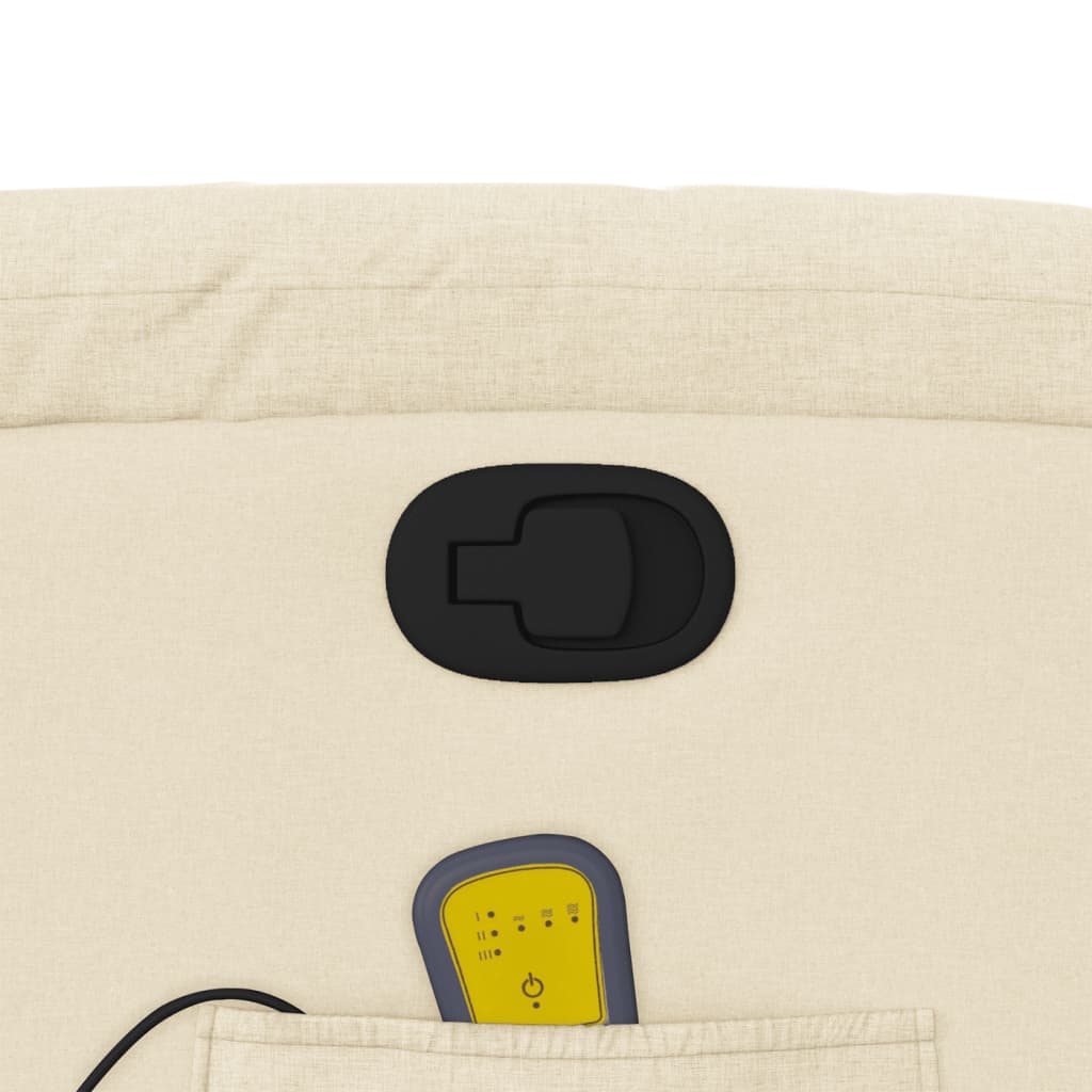 Massagestoel verstelbaar stof crèmekleurig