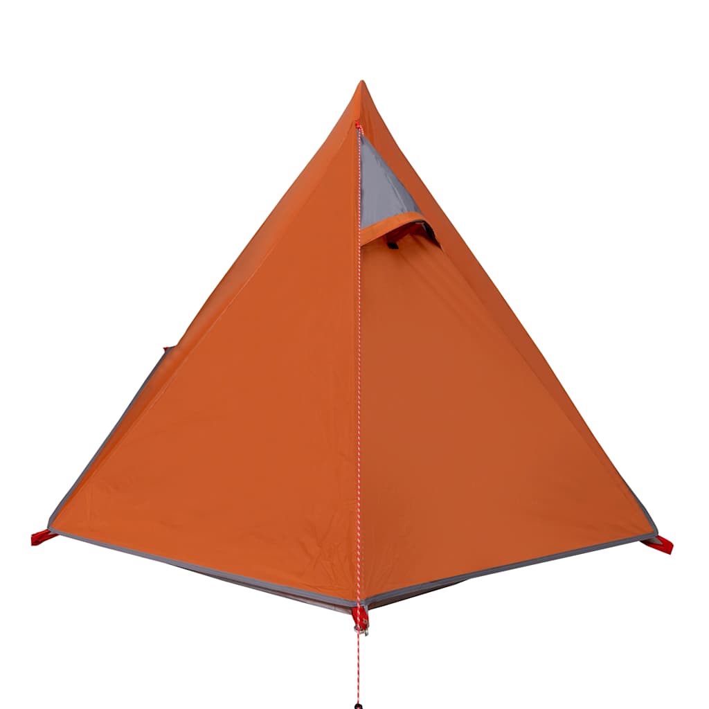 Koepeltent 2-persoons waterdicht grijs en oranje