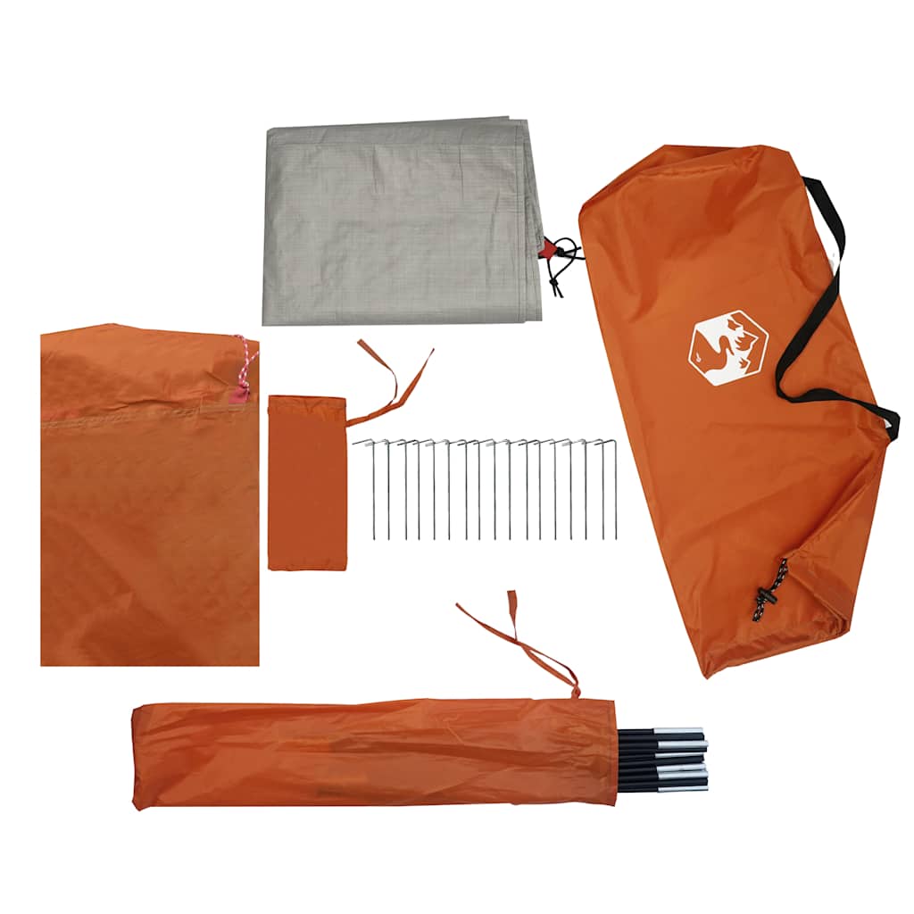 Koepeltent 4-persoons waterdicht oranje